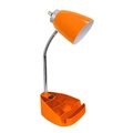 Feeltheglow Gooseneck Organizer Desk Lamp with iPad Tablet Stand Book Holder & Charging OutletOrange FE882192